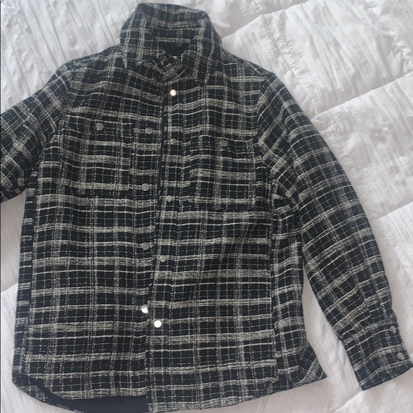 Black and white plaid Over shirt - Picture 2 of 4